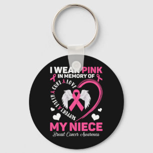 Llavero Usa Rosa En Memoria Del Cáncer De Mama De Mi Niña