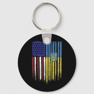 Llavero Usa Ucrania Bandera ucraniana Tridente Raíces