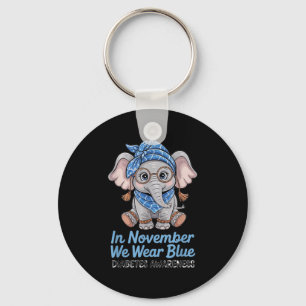 Llavero Usamos Elefante Azul Diabetes Sensibilización Grac
