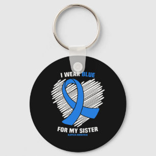 Llavero Usar Azul Para Mi Hermana Alopecia Conciencia