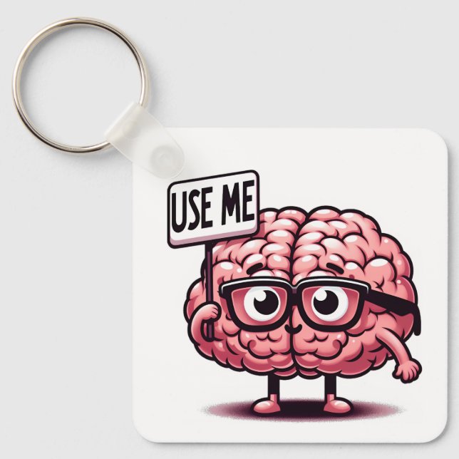 Llavero Usar mi cerebro gracioso (Anverso)