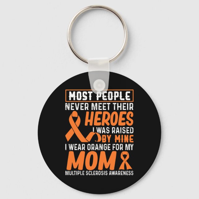 Llavero Usar Naranja Para Mi Mamá Esclerosis Múltiple (Anverso)