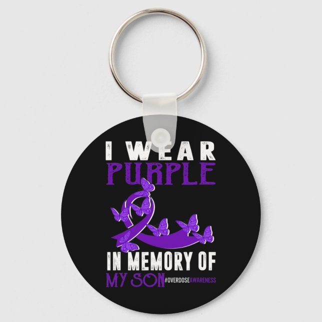 Llavero Usar Purpleni En Memoria De Mi Hijo Sobredosis Awa (Anverso)