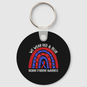 Llavero Usar Rojo Y Azul Para La Conciencia Del Síndrome D