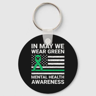 Llavero Usar Verde Conciencia sobre Salud Mental 