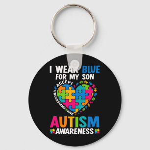 Llavero Usé Azul Para Mi Hijo Autismo Conciencia Autista M