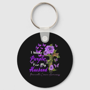 Llavero Usé Púrpura Para Mi Marido Y Cáncer Pancreático Aw