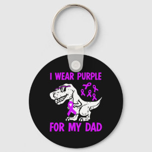Llavero Usé Púrpura Para Mi Papá Cáncer Pancreático Novemb
