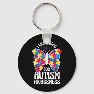 Llavero Uso Azul Para Concienciar Sobre El Autismo De Las
