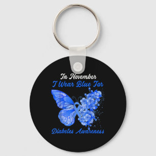 Llavero Uso Azul Para La Conciencia Sobre La Diabetes Cint