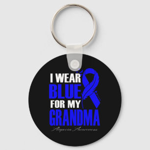 Llavero Uso Azul Para Mi Abuela Alopecia Feather