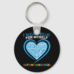 Llavero Uso azul para mí autismo regalos de concientizació