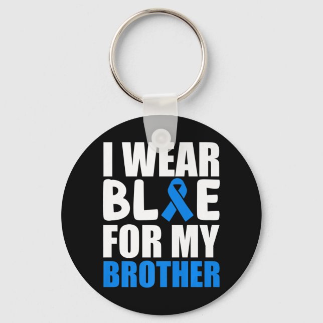 Llavero Uso Azul Para Mi Hermano Cinta De Concienciación S (Anverso)