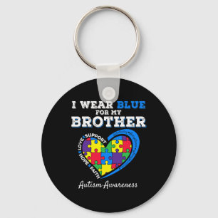 Llavero Uso Azul Para Mi Hermano Hermana De Concienciación