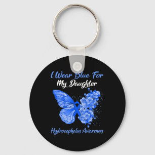 Llavero Uso Azul Para Mi Hija Hydrocephalus Warrier