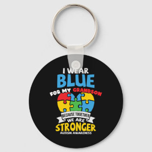 Llavero Uso Azul Para Mi Nieto Mayor Conciencia De Autismo