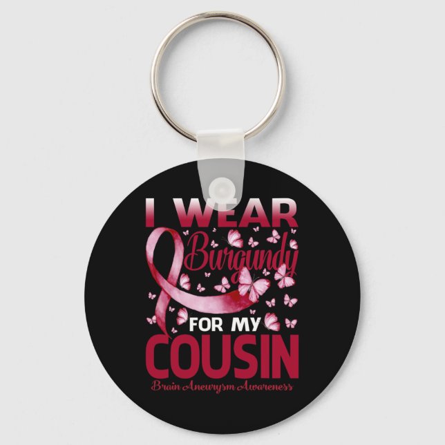 Llavero Uso Borgoña Para Mi Primo Consciente Del Aneuralis (Anverso)