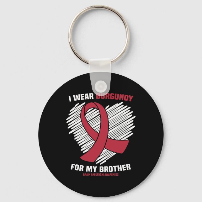 Llavero Uso Borgoña Para Mi Primo Consciente Del Aneuralis (Anverso)