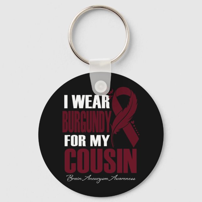 Llavero Uso Borgoña Para Mi Primo Consciente Del Aneuralis (Anverso)