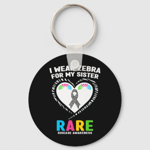 Llavero Uso Cebra Para Mi Hermana Raras Conciencia Sobre L