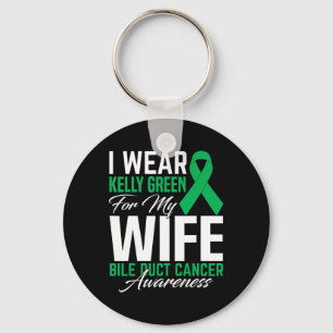 Llavero Uso Kelly Green Para Mi Esposa Bile Duct Cancer