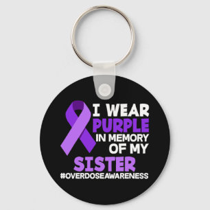 Llavero Uso Morado En Memoria De La Sobredosis De Mi Herma
