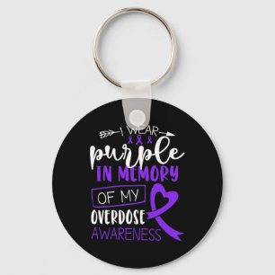 Llavero Uso Morado En Memoria De La Sobredosis De Mi Herma