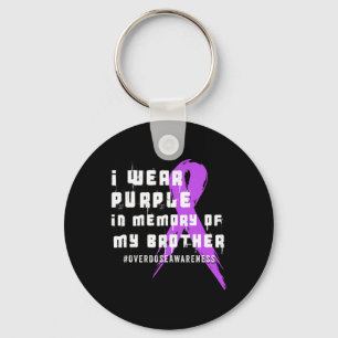 Llavero Uso Morado En Memoria De Mi Hermano - Sobredosis A
