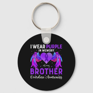 Llavero Uso Morado En Memoria De Mi Hermano Sobredosis Awa