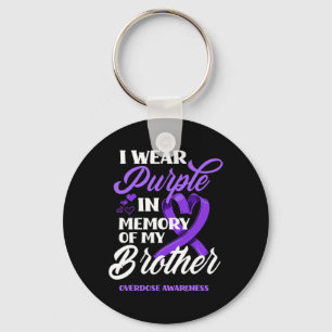 Llavero Uso Morado En Memoria De Mi Hermano Sobredosis Awa