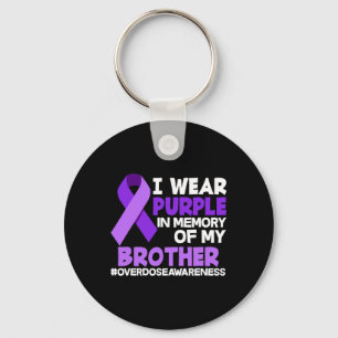 Llavero Uso Morado En Memoria De Mi Hermano Sobredosis Awa