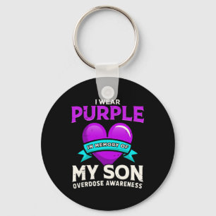 Llavero Uso Morado En Memoria De Mi Hijo - Sobredosis Cons