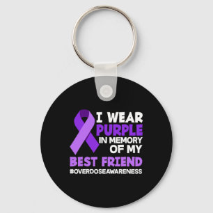 Llavero Uso Morado En Memoria De Mi Mejor Sobredosis De Am