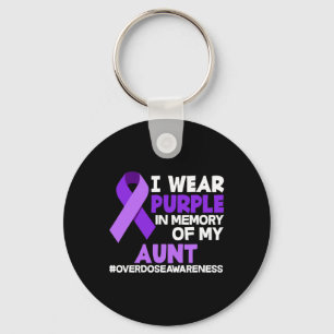 Llavero Uso Morado En Memoria De Mi Tía Sobredosificadora