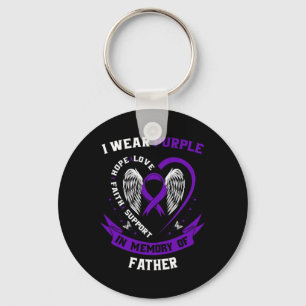 Llavero Uso Morado En Memoria Del Padre Papá Pancreático C
