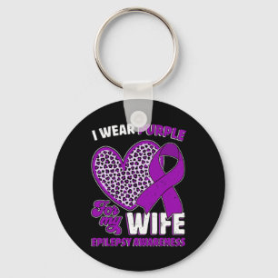 Llavero Uso Morado Para Mi Esposa Epilepsia Sensibilizació