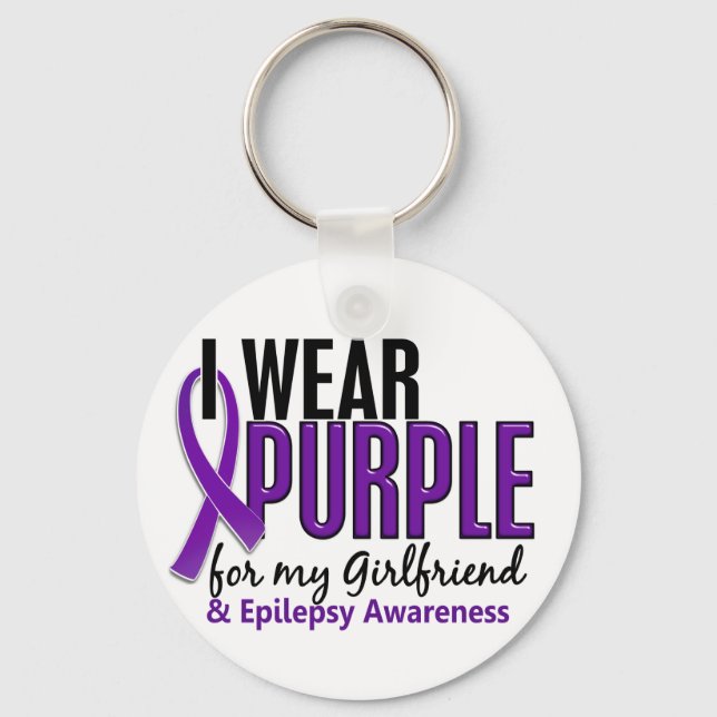 Llavero Uso Morado Para Mi Novia 10 Epilepsia (Anverso)