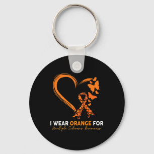 Llavero Uso Naranja Para La Conciencia De La Esclerosis Mú