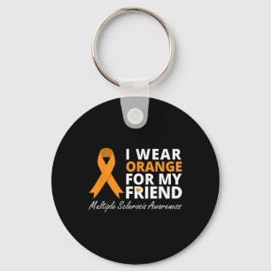 Llavero Uso Naranja Para Mi Amigo, Sra. Awareness Ribbon