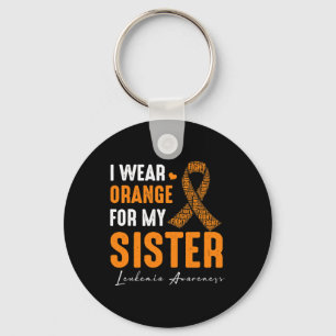 Llavero Uso Naranja Para Mi Hermana Cáncer De Leucemia Mat
