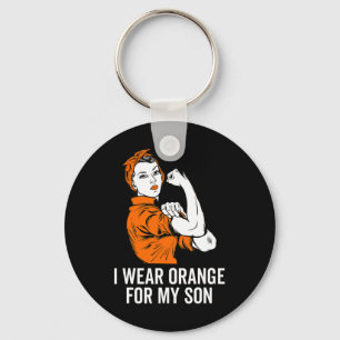 Llavero Uso Naranja Para Mi Hijo Leucemia Mes De Concienci