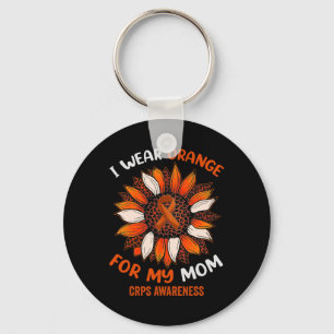 Llavero Uso Naranja Para Mi Mamá Crps Conciencia Mes Oran