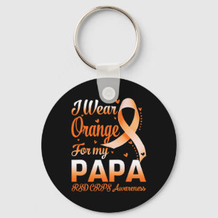 Llavero Uso Naranja Para Mi Papá Rsd Crps Sensibilización