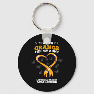 Llavero Uso Naranja Tía Leucemia Cáncer Conciencia Sangre