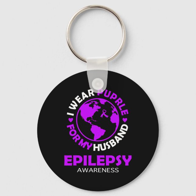Llavero Uso PURPLE para mi conciencia de EPILEPSIA de mi M (Anverso)