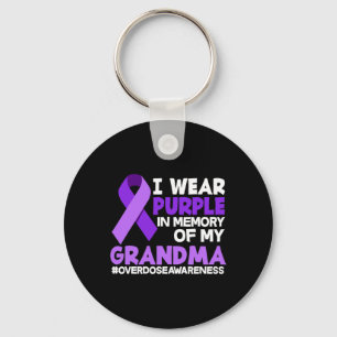 Llavero Uso Púrpura En Memoria De Mi Abuela Sobredosis Awa