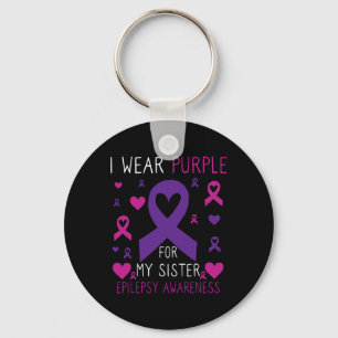 Llavero Uso Púrpura Para La Familia De Concienciación Sobr