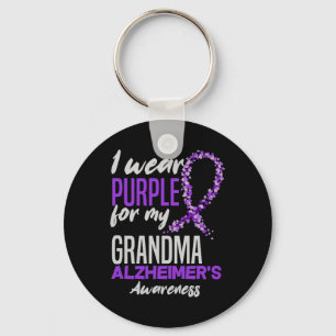 Llavero Uso Púrpura Para Mi Abuela Dementia Heimers Awar