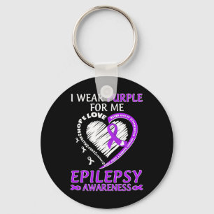 Llavero Uso Púrpura Para Mí Epilepsia Conciencia Rib Púrpu