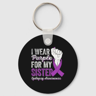 Llavero Uso Púrpura Para Mi Hermana Cinta Epilepsy Awaren